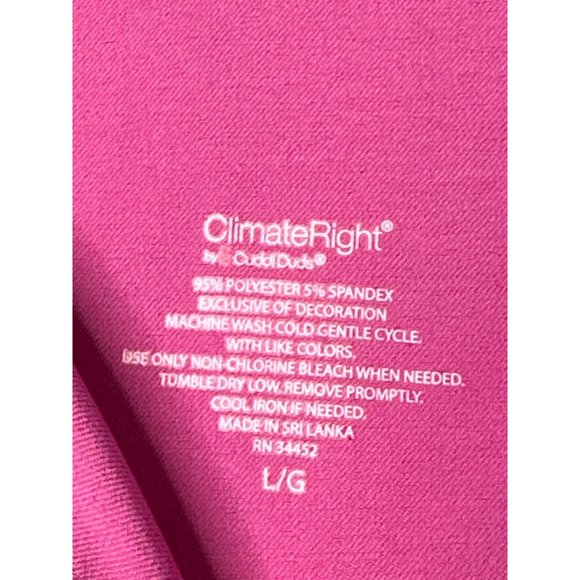 NWT Climate Right By Cuddle Duds Ladies - Stretchy Nurse Scrub Top Size Large - Picture 7 of 7